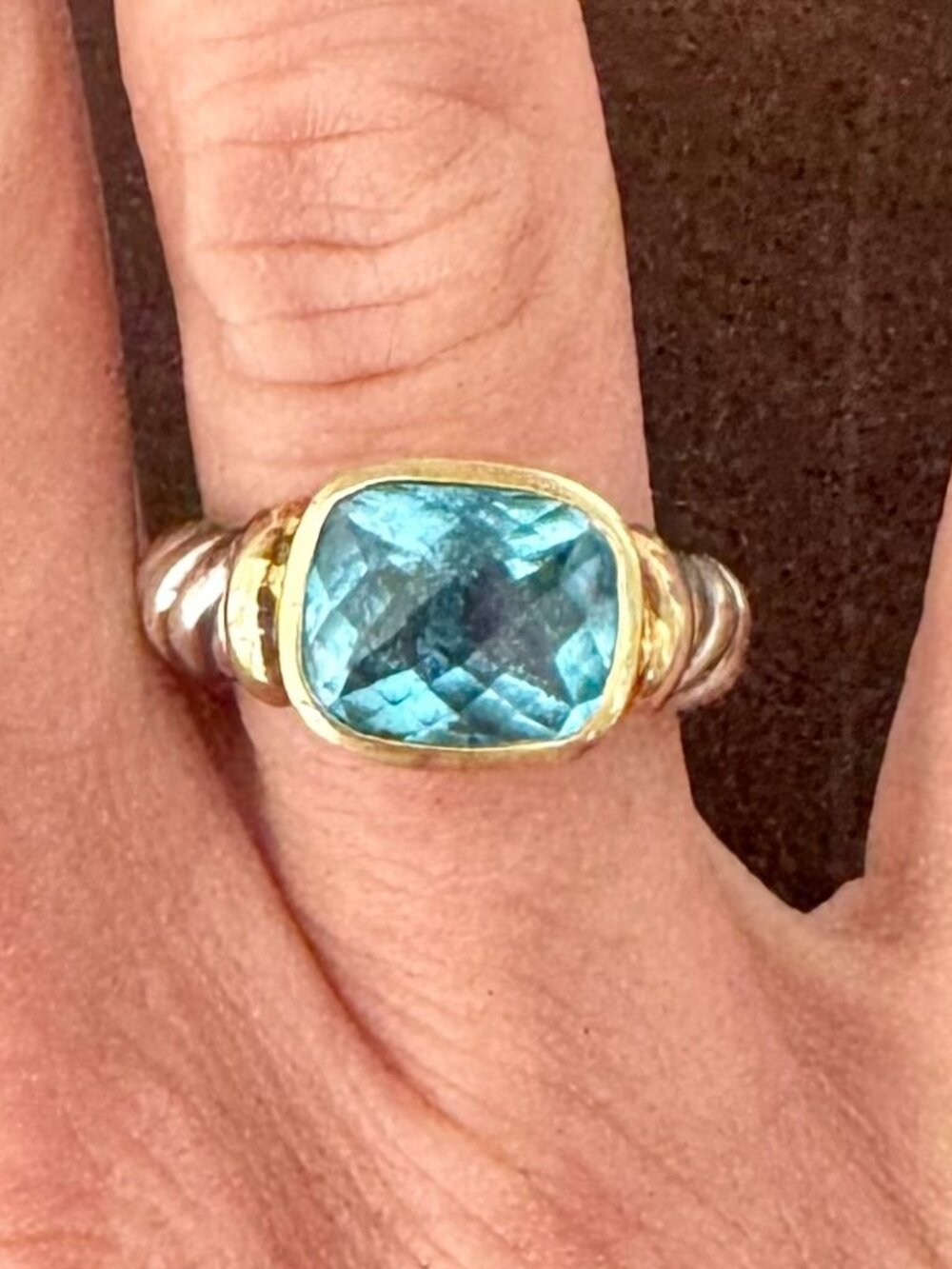 ✨ David Yurman Noblesse Ring – Blue Topaz ✨ - Picture 7 of 7